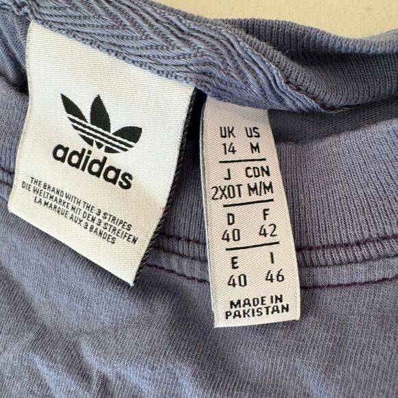 Adidas cropped t-shirt top sz M - Picture 3 of 4